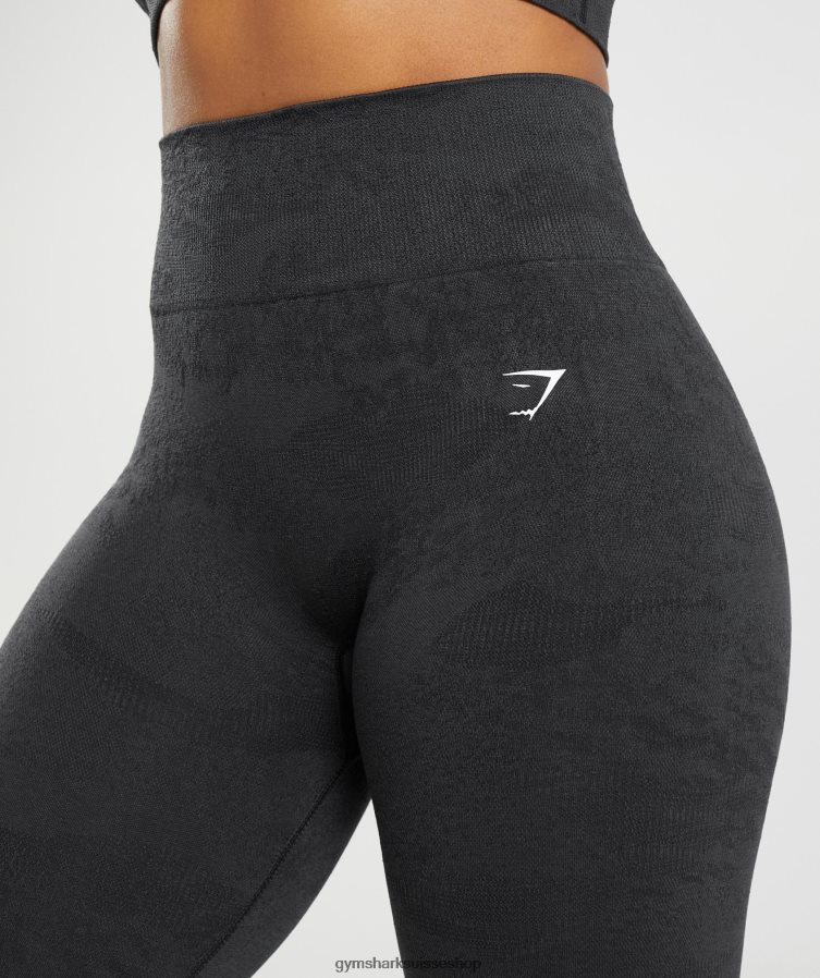 ch Gymshark femmes adapter le legging sans couture camouflage noir/gris onyx 02FP6T301 vêtements