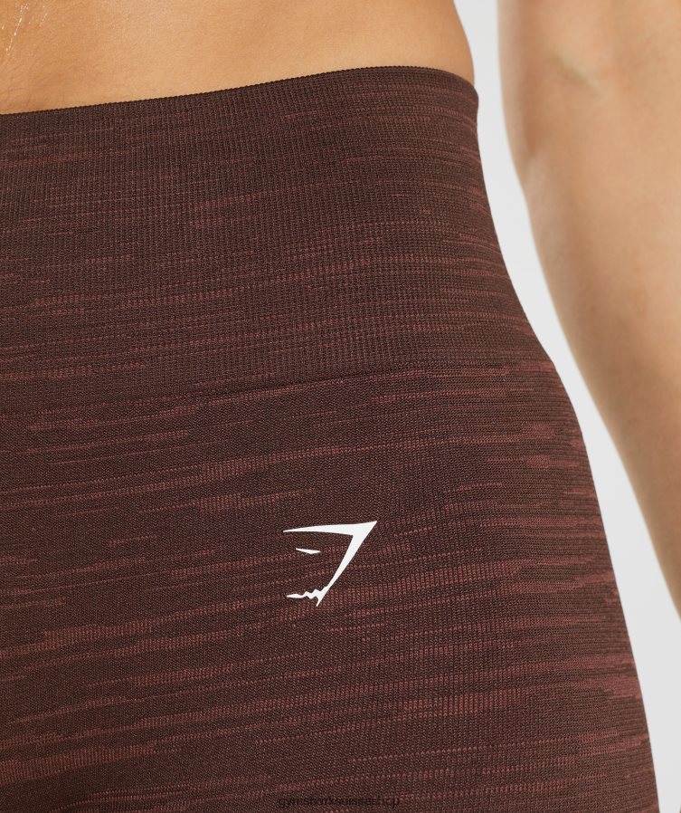 ch Gymshark femmes adapter le legging sans couture chiné marron archive/marron cerise 02FP6T294 vêtements