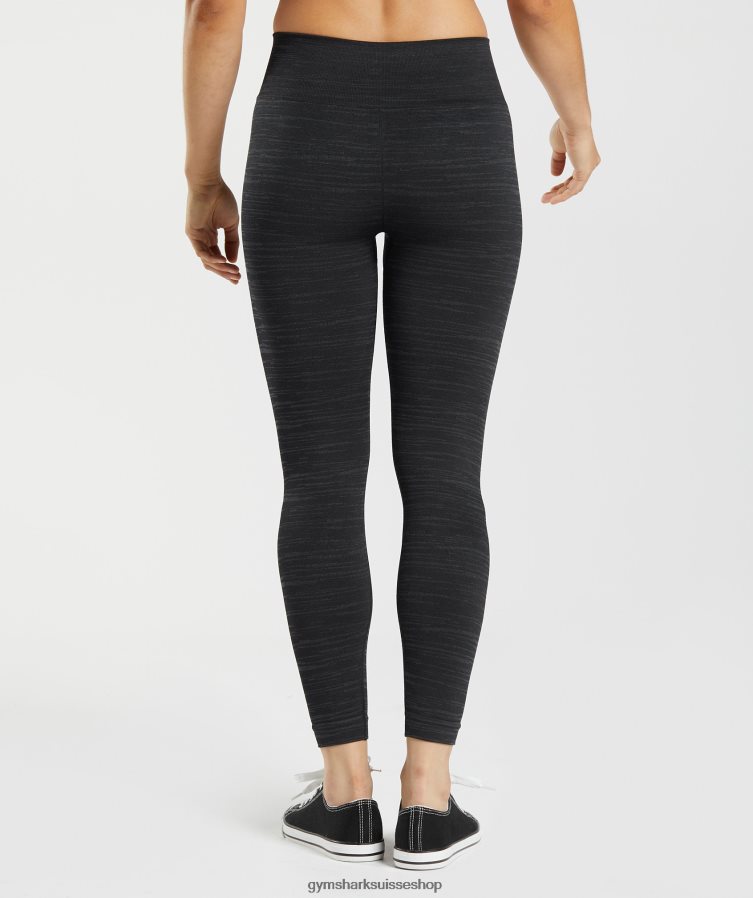 ch Gymshark femmes adapter le legging sans couture chiné noir/gris fumé 02FP6T297 vêtements