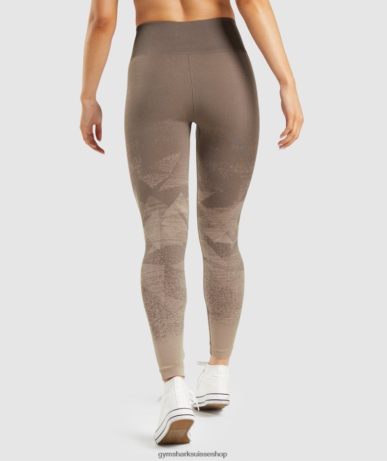 ch Gymshark femmes adapter le legging sans couture ombré triangulaire | imprimé penny brown 02FP6T318 vêtements