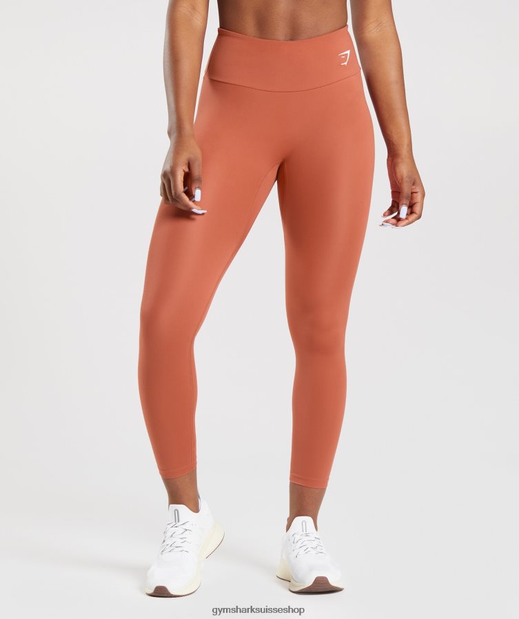 ch Gymshark femmes jambières d'entraînement kaki rouge 02FP6T304 vêtements