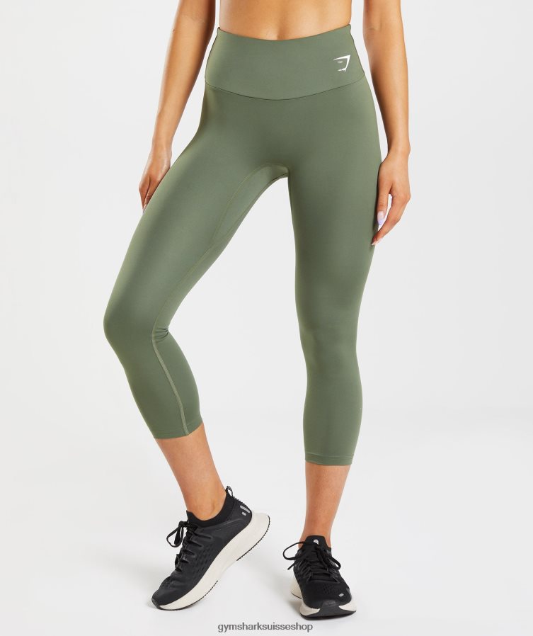ch Gymshark femmes legging d'entrainement 7/8 noyau d'olive 02FP6T338 vêtements
