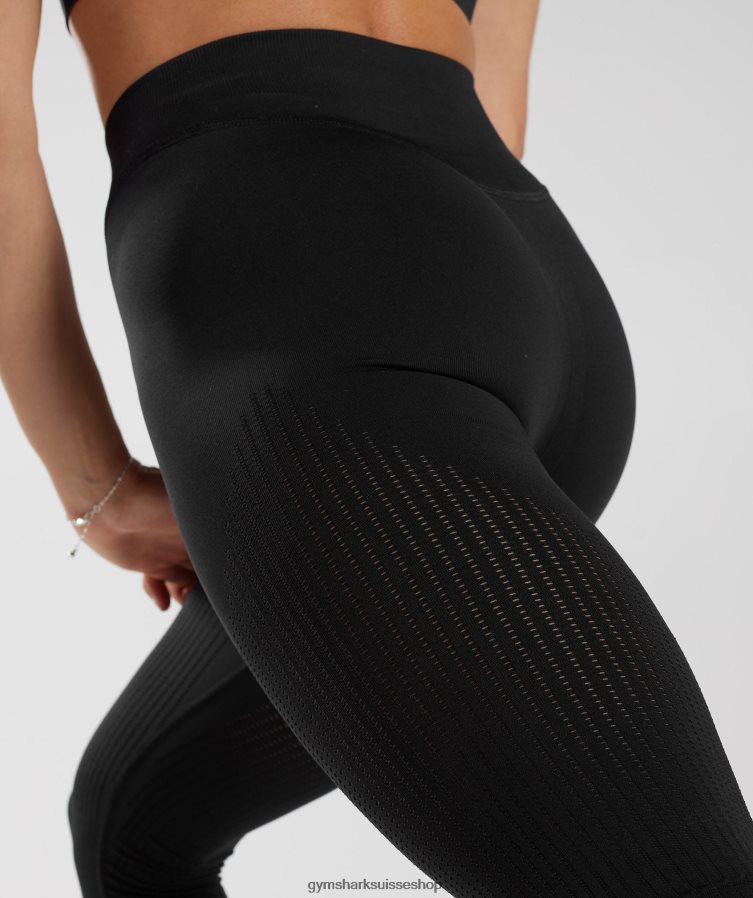 ch Gymshark femmes legging en résille sans couture noir 02FP6T243 vêtements
