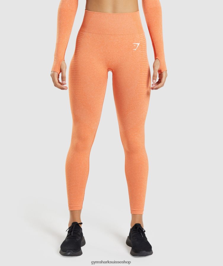ch Gymshark femmes legging vital 2.0 sans coutures abricot orange chiné 02FP6T319 vêtements