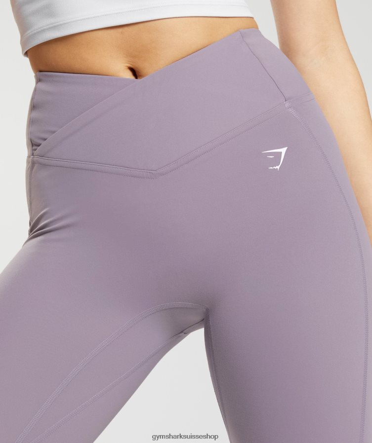 ch Gymshark femmes leggings croisés lavande ardoise 02FP6T273 vêtements