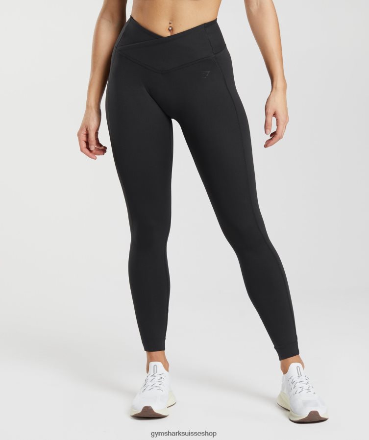 ch Gymshark femmes leggings croisés noir 02FP6T242 vêtements