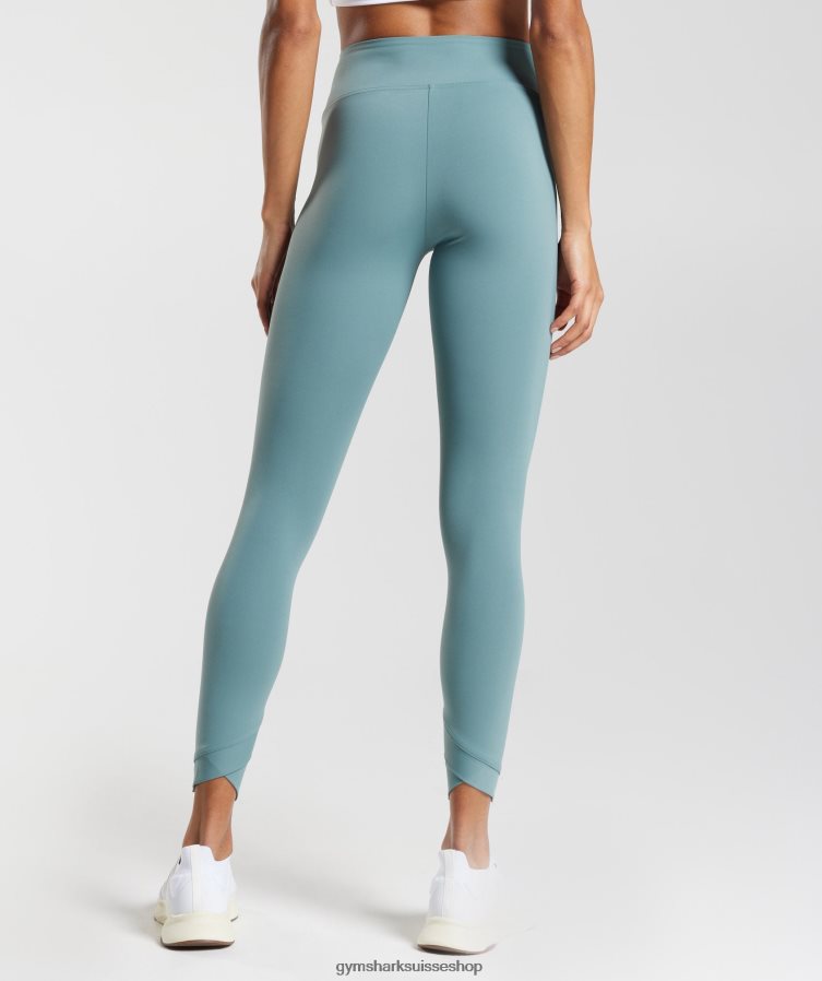 ch Gymshark femmes leggings croisés tonnerre bleu 02FP6T275 vêtements