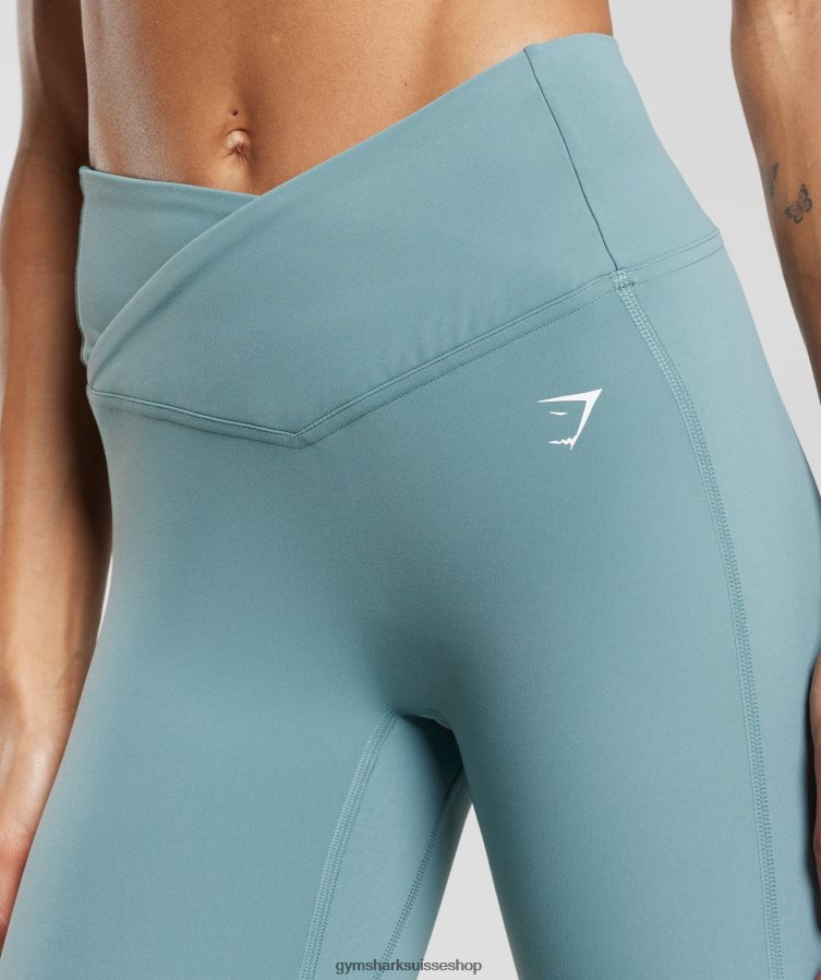 ch Gymshark femmes leggings croisés tonnerre bleu 02FP6T275 vêtements
