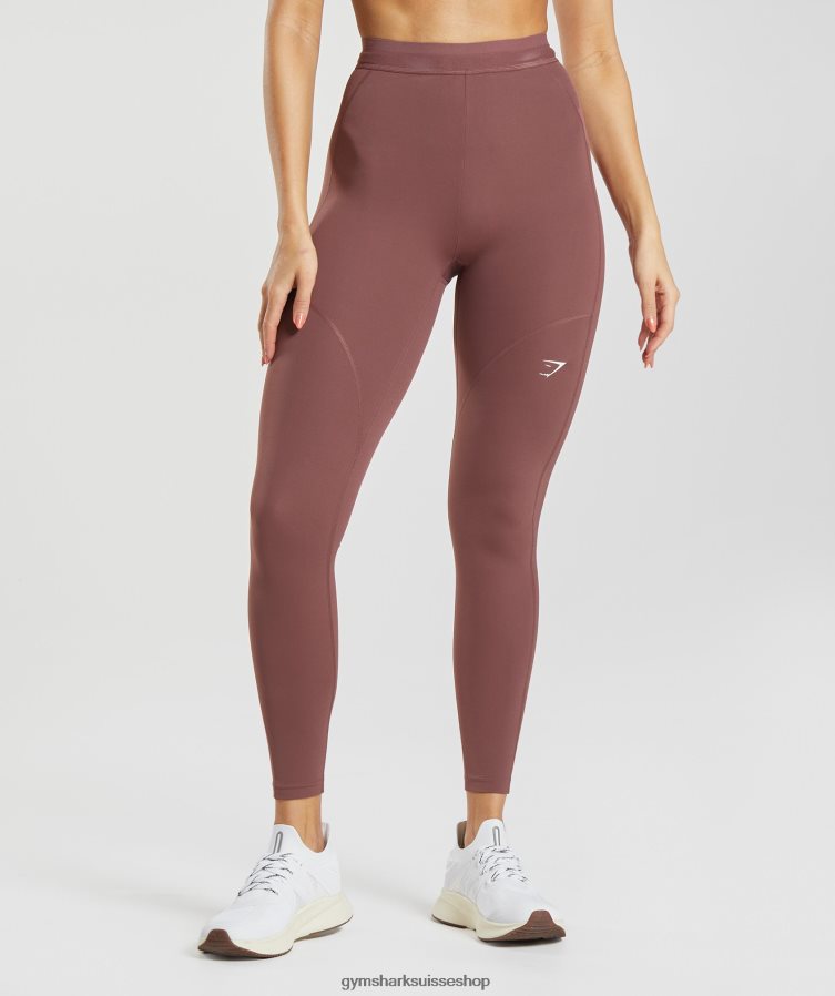 ch Gymshark femmes leggings de course brun magenta 02FP6T287 vêtements