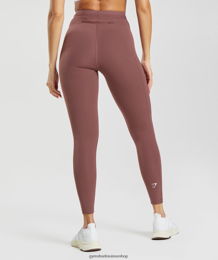 ch Gymshark femmes leggings de course brun magenta 02FP6T287 vêtements