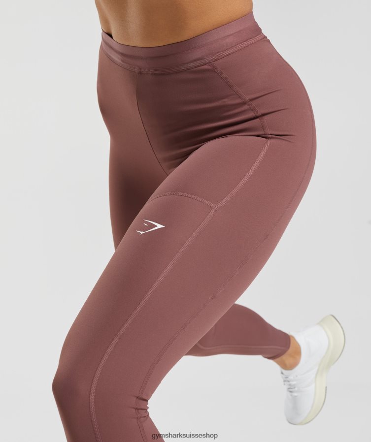 ch Gymshark femmes leggings de course brun magenta 02FP6T287 vêtements
