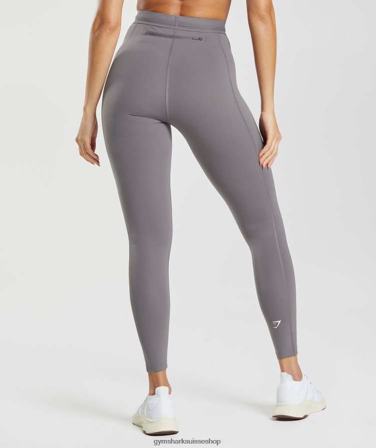 ch Gymshark femmes leggings de course gris titane 02FP6T332 vêtements