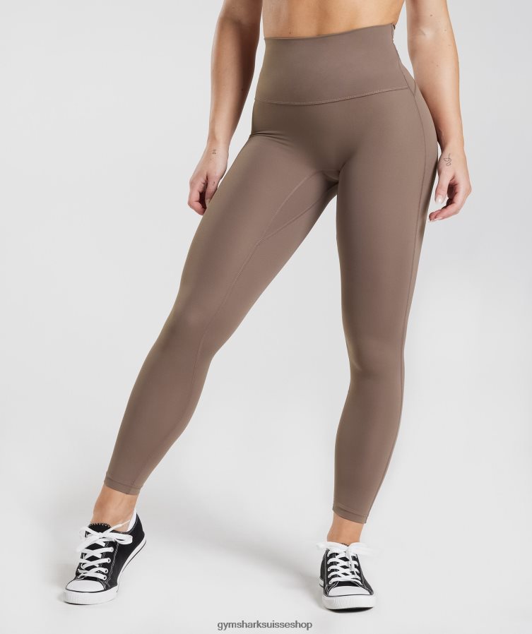 ch Gymshark femmes leggings hérités brun truffe 02FP6T339 vêtements