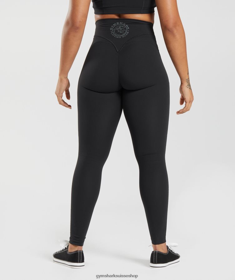 ch Gymshark femmes leggings hérités noir 02FP6T262 vêtements