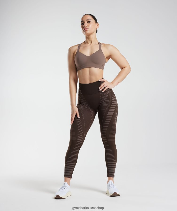 ch Gymshark femmes leggings illimités marron archive/marron truffe 02FP6T342 vêtements