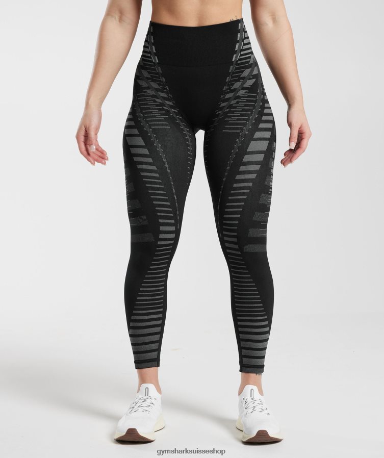 ch Gymshark femmes leggings illimités noir/gris clair 02FP6T341 vêtements