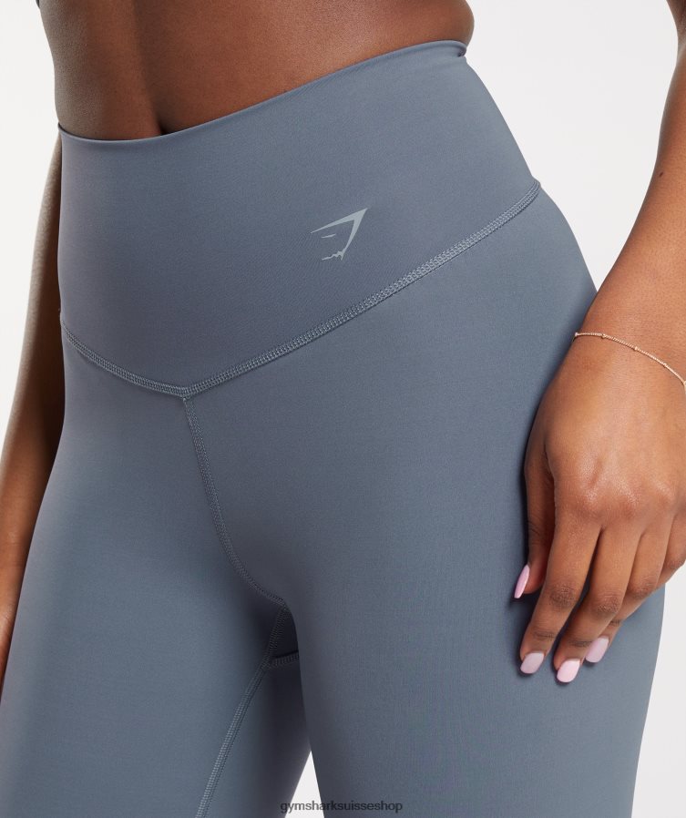 ch Gymshark femmes leggings évasés surélevés bleu du soir 02FP6T261 vêtements