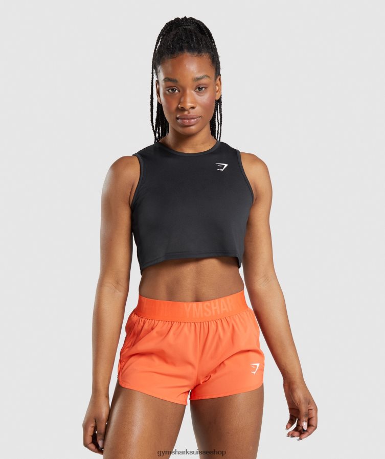 ch Gymshark femmes réservoir de culture d'entraînement noir 02FP6T421 vêtements