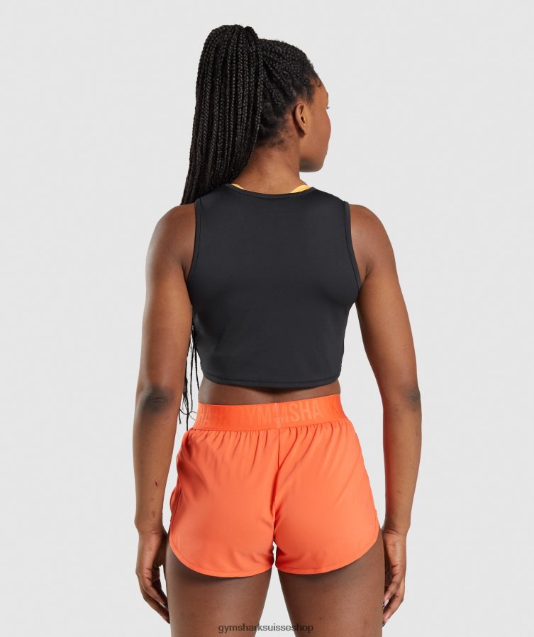 ch Gymshark femmes réservoir de culture d\'entraînement noir 02FP6T421 vêtements