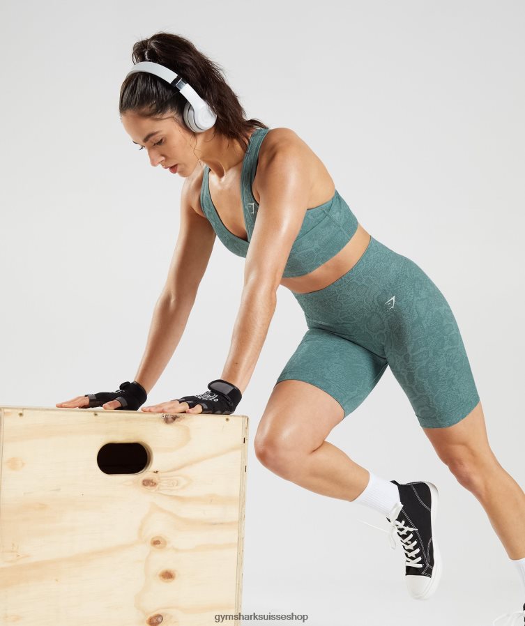 ch Gymshark femmes adapt animal cuissard sans coutures bleu iceberg/bleu tonnerre 02FP6T54 vêtements