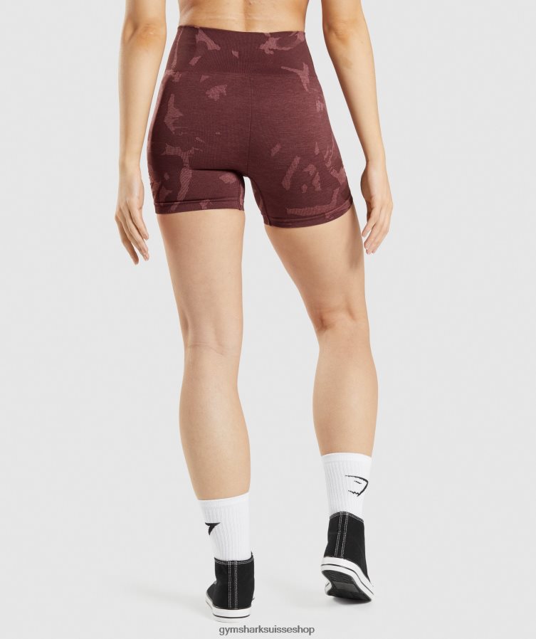 ch Gymshark femmes adapt camo short sans coutures savane | brun cerise 02FP6T91 vêtements