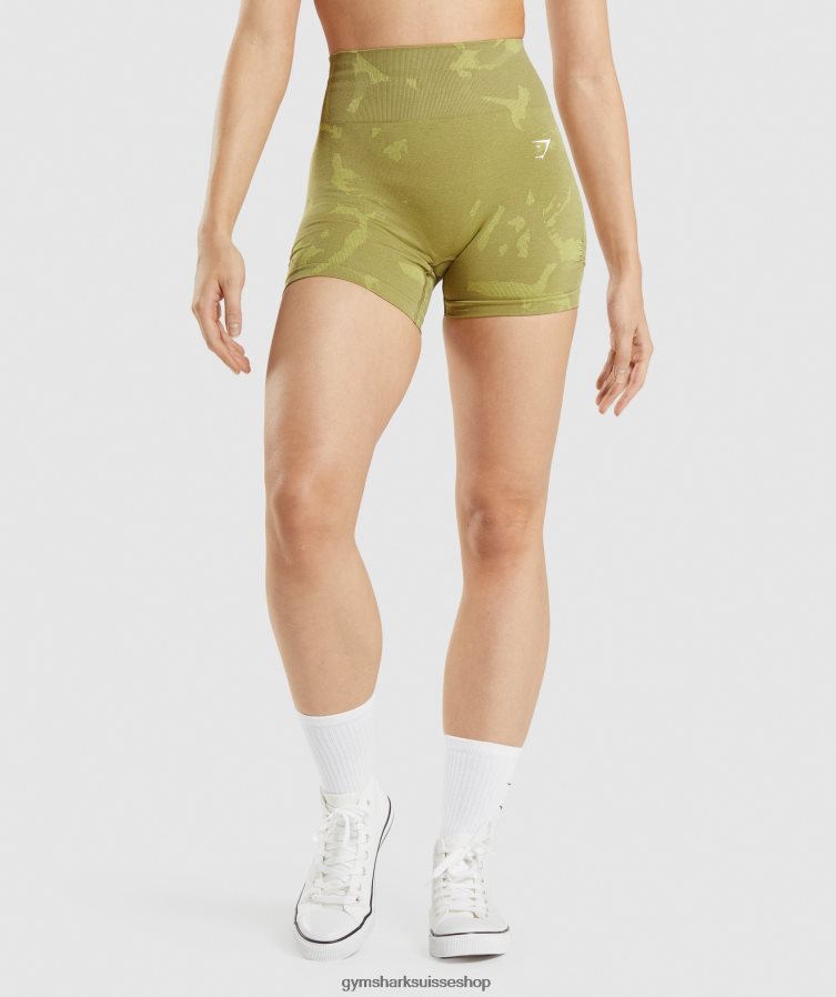ch Gymshark femmes adapt camo short sans coutures savane | vert griffon 02FP6T78 vêtements