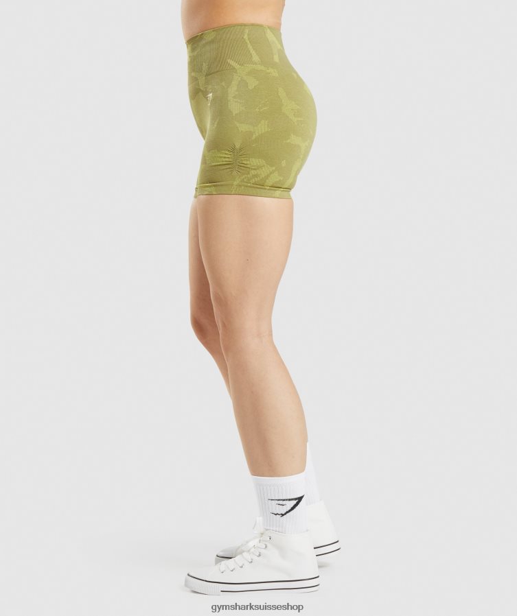 ch Gymshark femmes adapt camo short sans coutures savane | vert griffon 02FP6T78 vêtements