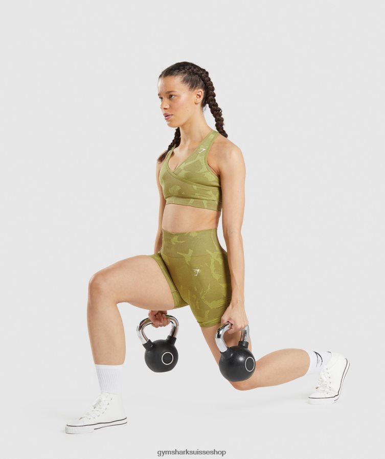 ch Gymshark femmes adapt camo short sans coutures savane | vert griffon 02FP6T78 vêtements