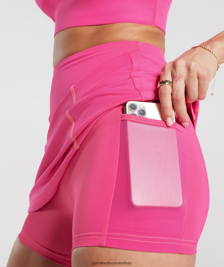 ch Gymshark femmes jupe-short de sport fuchsia brillant 02FP6T33 vêtements
