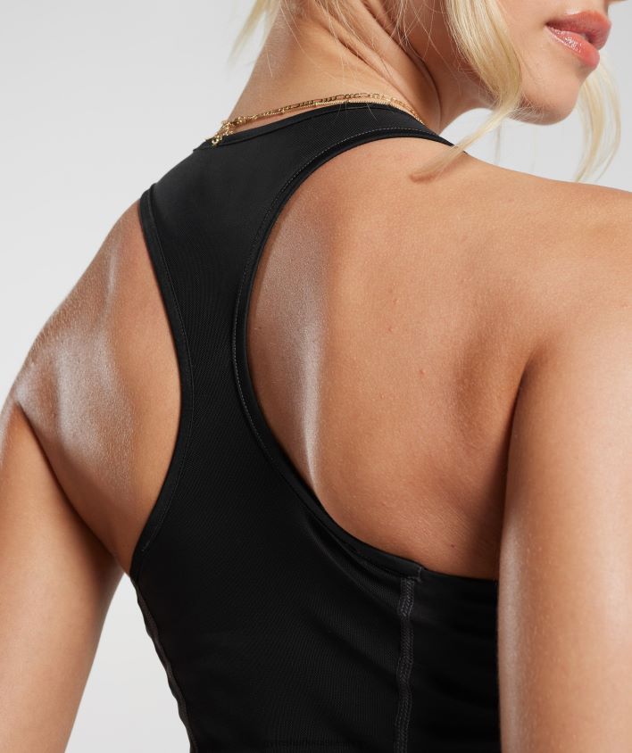 ch Gymshark femmes robe de sport noir 02FP6T31 vêtements