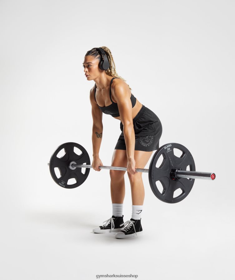 ch Gymshark femmes short ample délavé legacy noir 02FP6T110 vêtements