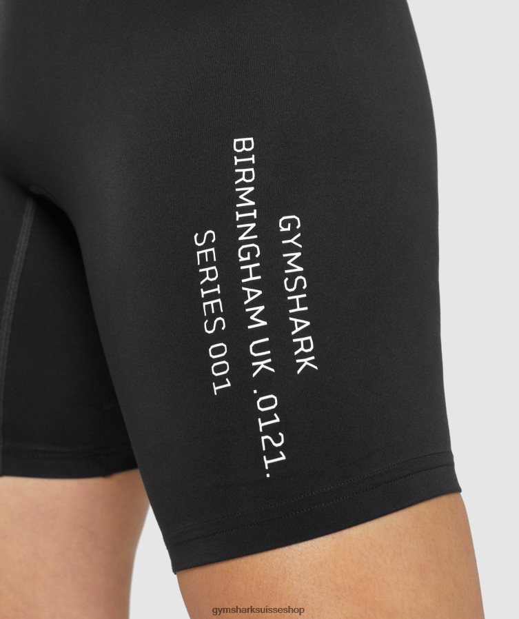 ch Gymshark femmes short cycliste à imprimé graphique activé noir 02FP6T74 vêtements