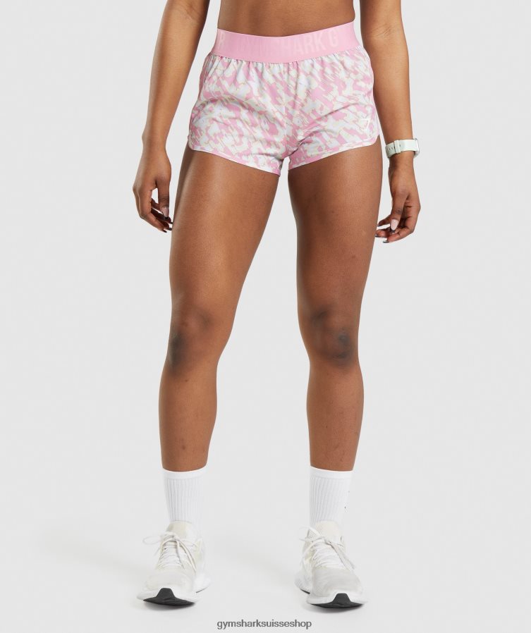 ch Gymshark femmes short d'entraînement ample imprimé rose 02FP6T89 vêtements