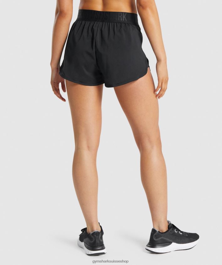 ch Gymshark femmes short d\'entraînement ample noir 02FP6T6 vêtements