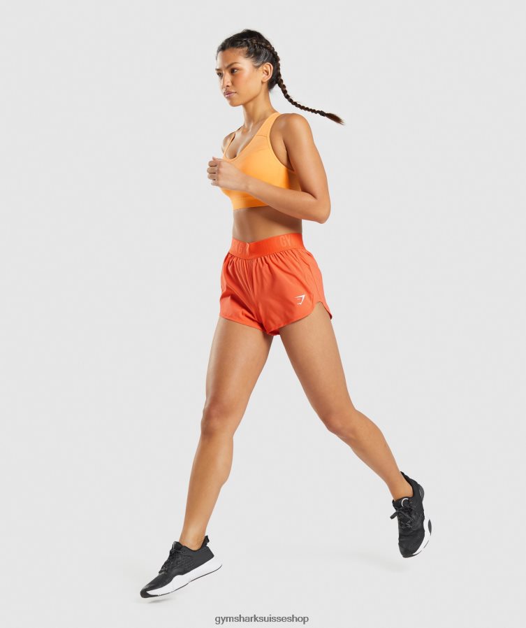 ch Gymshark femmes short d\'entraînement ample papaye orange 02FP6T80 vêtements