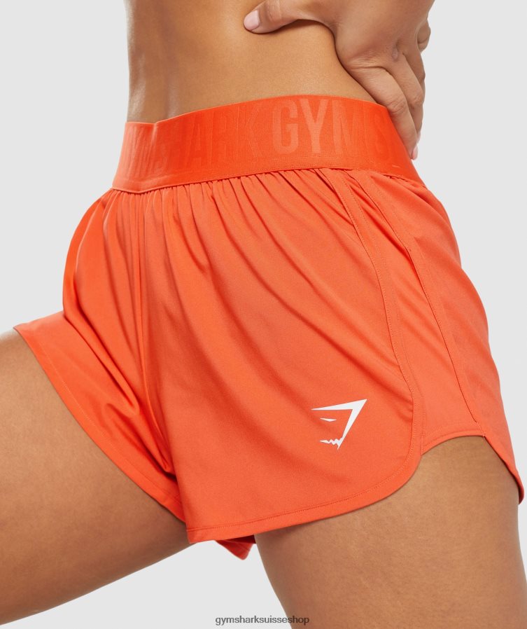 ch Gymshark femmes short d\'entraînement ample papaye orange 02FP6T80 vêtements