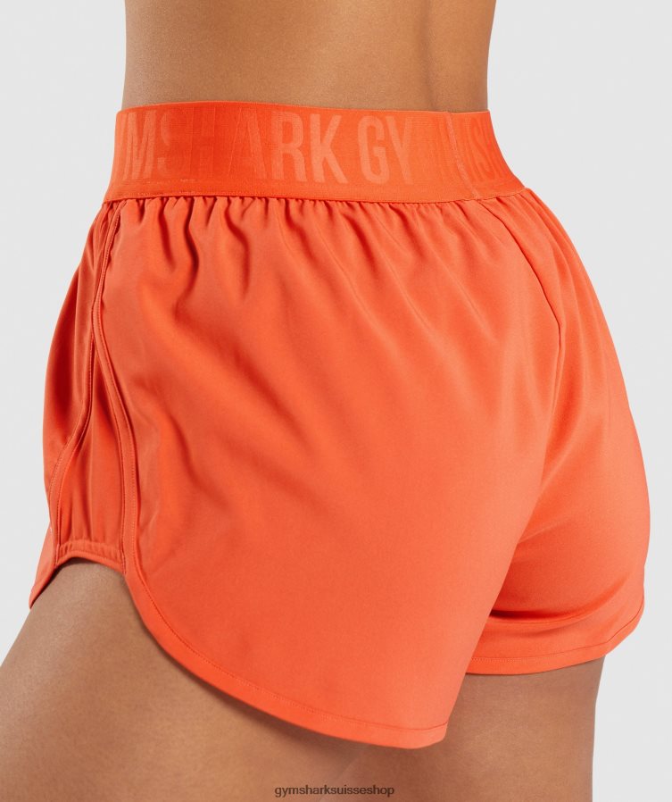 ch Gymshark femmes short d\'entraînement ample papaye orange 02FP6T80 vêtements
