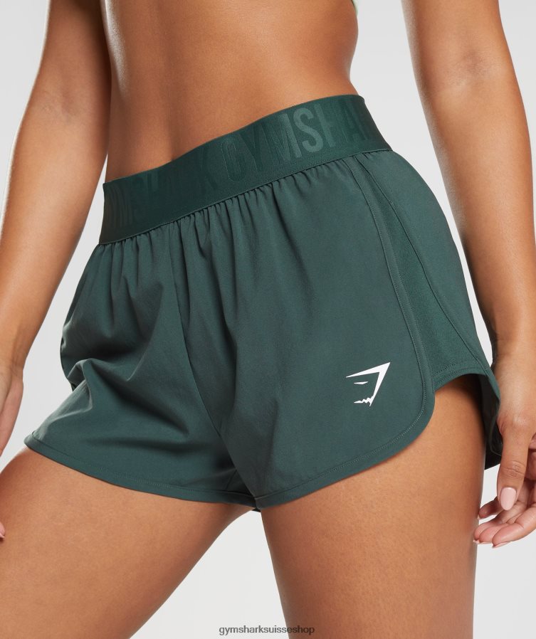 ch Gymshark femmes short d\'entraînement ample vert obsidienne 02FP6T95 vêtements