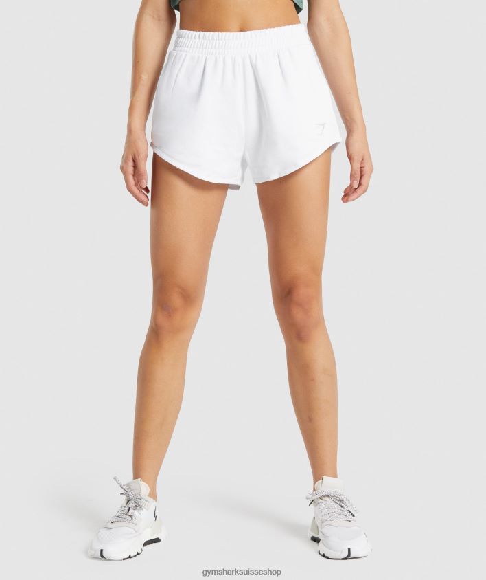 ch Gymshark femmes short d'entraînement blanc 02FP6T18 vêtements