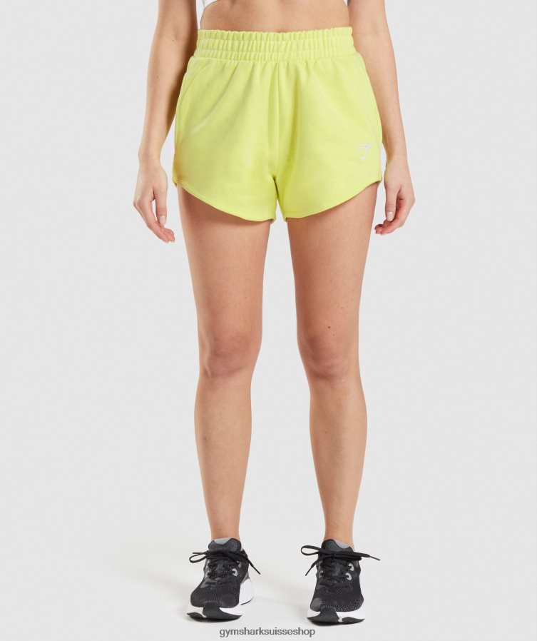 ch Gymshark femmes short d'entraînement vert luciole 02FP6T49 vêtements