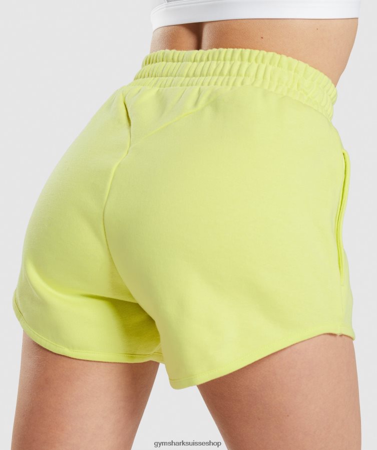 ch Gymshark femmes short d\'entraînement vert luciole 02FP6T49 vêtements