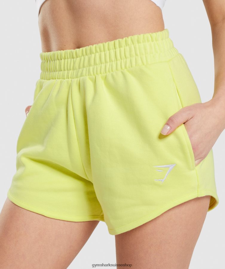 ch Gymshark femmes short d\'entraînement vert luciole 02FP6T49 vêtements
