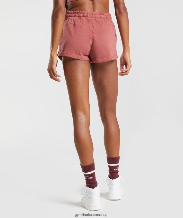 ch Gymshark femmes short de club social brun rosé 02FP6T86 vêtements