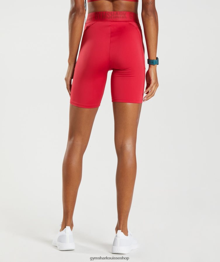 ch Gymshark femmes short de cyclisme à logo d\'entraînement salsa rouge 02FP6T73 vêtements
