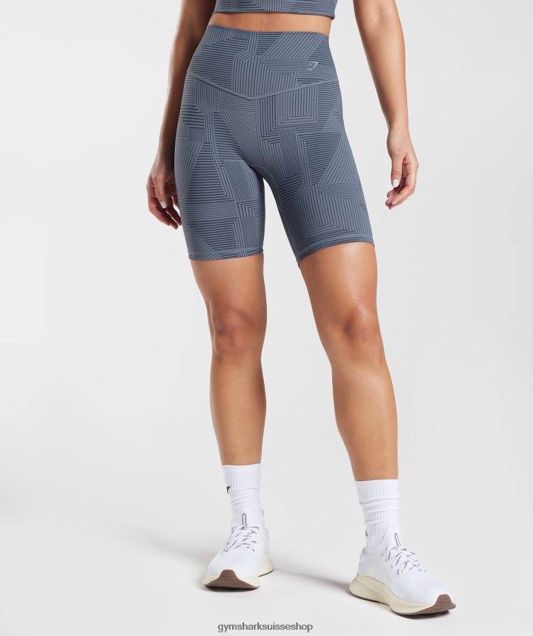 ch Gymshark femmes short de cyclisme rehaussé bleu du soir 02FP6T53 vêtements