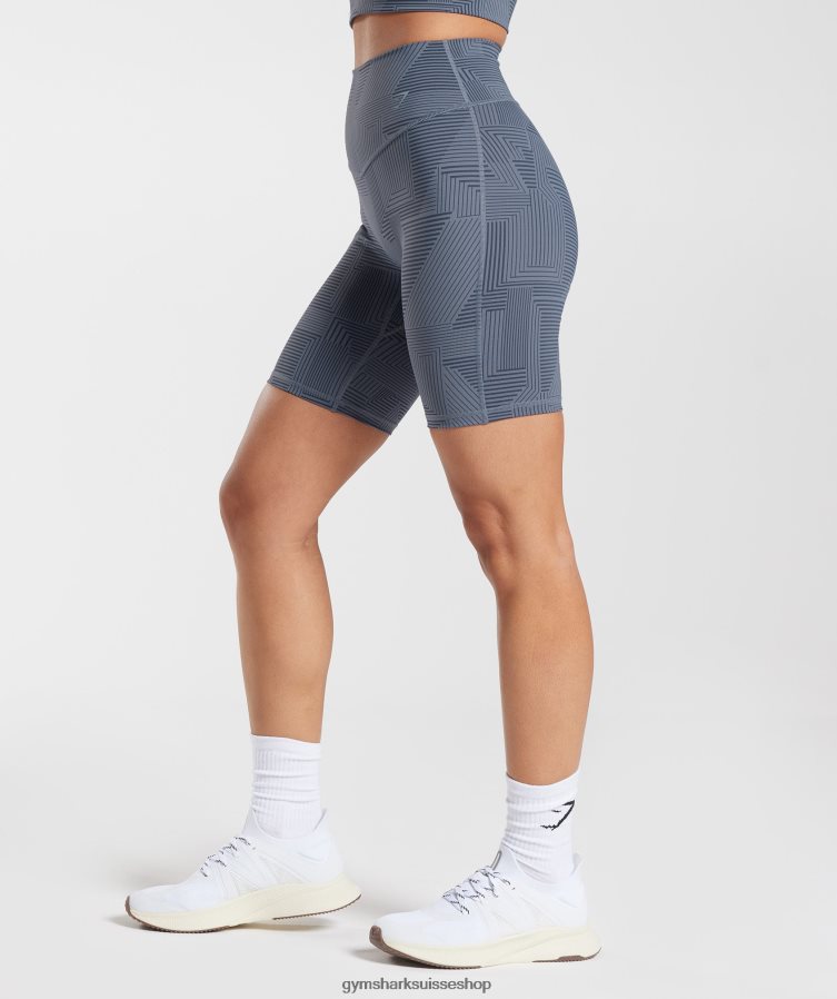 ch Gymshark femmes short de cyclisme rehaussé bleu du soir 02FP6T53 vêtements