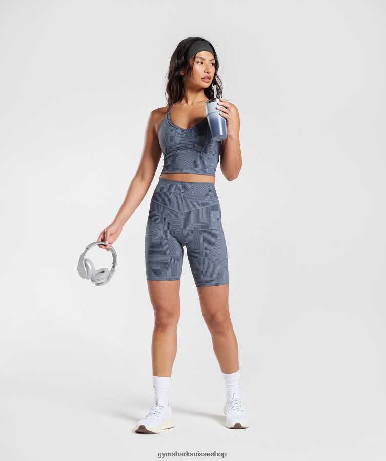 ch Gymshark femmes short de cyclisme rehaussé bleu du soir 02FP6T53 vêtements