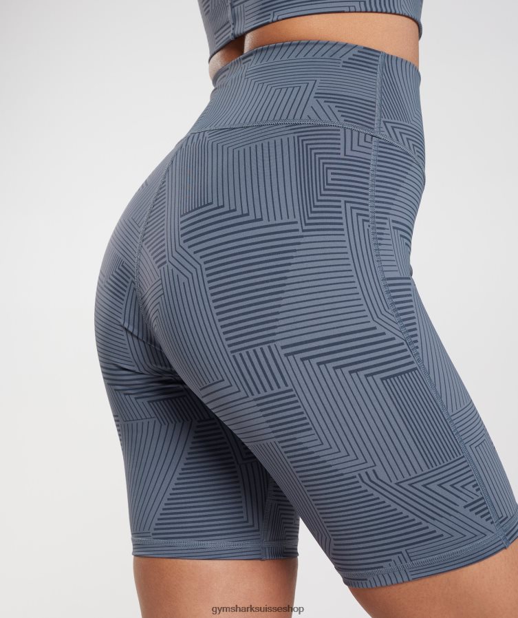 ch Gymshark femmes short de cyclisme rehaussé bleu du soir 02FP6T53 vêtements