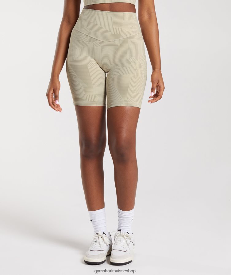 ch Gymshark femmes short de cyclisme rehaussé brun sable 02FP6T60 vêtements