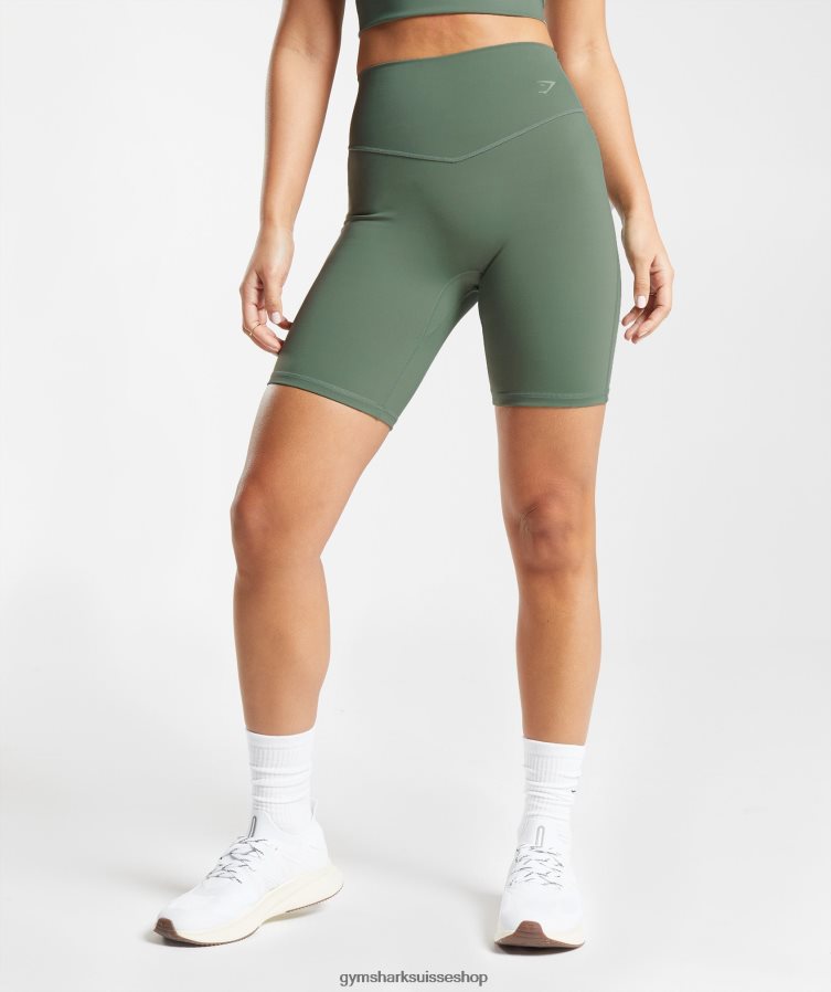 ch Gymshark femmes short de cyclisme rehaussé saule vert 02FP6T50 vêtements